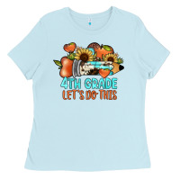 Baby Blue 4th grade let's do this Ladies Tee - JahusDesignShop
