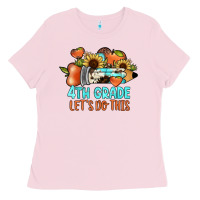 Bubblegum Pink 4th grade let's do this Ladies Tee - JahusDesignShop