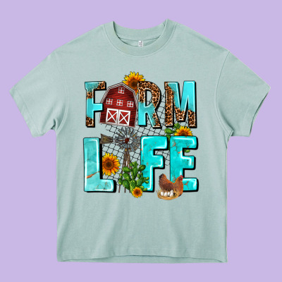 Farm Life Heavy Core Tee Designed By Adodesignshop