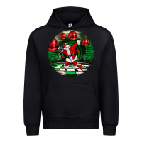 Black Dancing santa Urban Hoodie - FaDigitalArtStudio