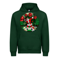 Forest Green Dancing santa Urban Hoodie - FaDigitalArtStudio