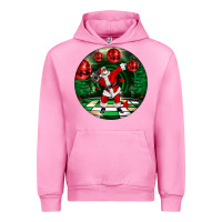 Fuchsia Pink Dancing santa Urban Hoodie - FaDigitalArtStudio