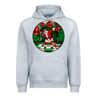 Heather Grey Dancing santa Urban Hoodie - FaDigitalArtStudio