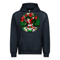 Navy Dancing santa Urban Hoodie - FaDigitalArtStudio