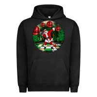 Pigment Black Dancing santa Urban Hoodie - FaDigitalArtStudio