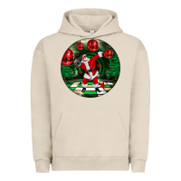 Pigment French Oak Dancing santa Urban Hoodie - FaDigitalArtStudio