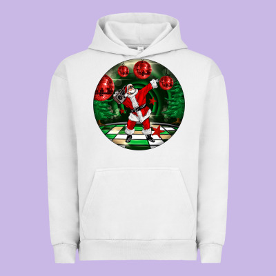 Dancing Santa Urban Hoodie Designed By Fadigitalartstudio