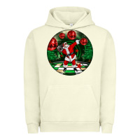 Pigment Pistachio Dancing santa Urban Hoodie - FaDigitalArtStudio