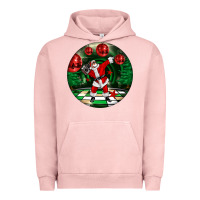 Pigment Salmon Dancing santa Urban Hoodie - FaDigitalArtStudio