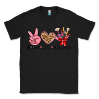 Black peace love makeup Classic Tee - MaliasSmallBusiness