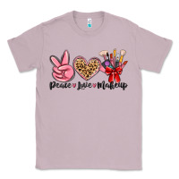 Lilac peace love makeup Classic Tee - MaliasSmallBusiness