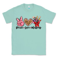 Seafoam peace love makeup Classic Tee - MaliasSmallBusiness