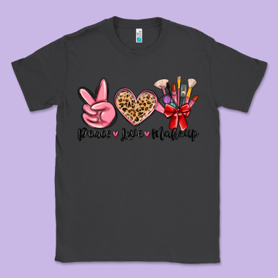 Peace Love Makeup Classic Tee Designed By Maliassmallbusiness