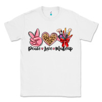 White peace love makeup Classic Tee - MaliasSmallBusiness