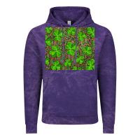 Cloud Purple shamrock and leopard Vintage Hoodie - RanaPortraitStore