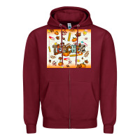 Burgundy teacher fall Zipper Hoodie - NancyCooperArtShop