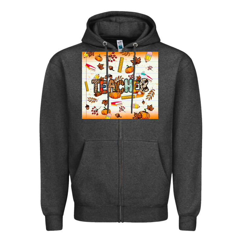Teacher Fall Zipper Hoodie by NancyCooperArtShop | Teevron