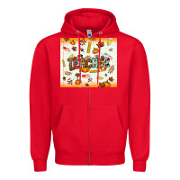 Red teacher fall Zipper Hoodie - NancyCooperArtShop
