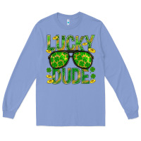 Colony Blue Lucky Dude St Patricks Long Sleeve Tee - BundleAndBundleShop