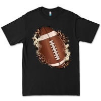 Black football cowhide leopard patch Premium Tee - JahusDesignShop