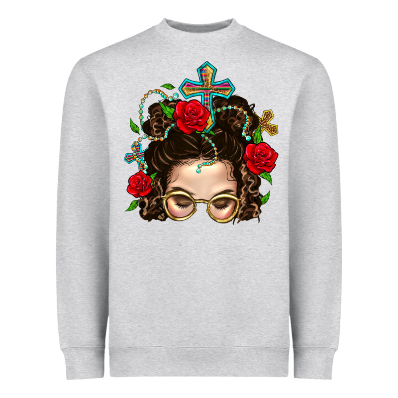 Messy Bun Mom Faith And Rose Heavyweight Sweatshirt by BundleAndBundleShop | Teevron