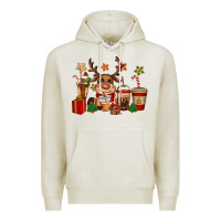 Reindeer Coffe Cups Christmas Premium Hoodie | Teevron