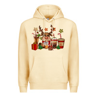 Pina Colada reindeer coffe cups christmas Premium Hoodie - CowGirlArtShop