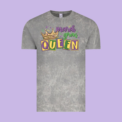 Mardi Gras Queen Vintage Tee Designed By Maliassmallbusiness