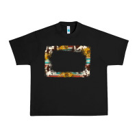 Black western serape sunflower background frame Urban Heavy Tee - NancyCooperArtShop