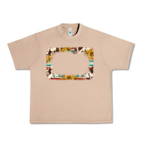 Burro western serape sunflower background frame Urban Heavy Tee - NancyCooperArtShop