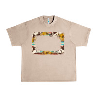 French Oak western serape sunflower background frame Urban Heavy Tee - NancyCooperArtShop