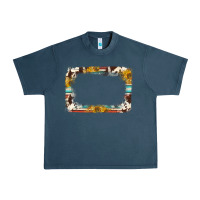 Midnight Navy western serape sunflower background frame Urban Heavy Tee - NancyCooperArtShop