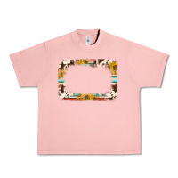 Salmon western serape sunflower background frame Urban Heavy Tee - NancyCooperArtShop