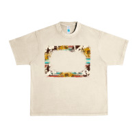 Sandshell western serape sunflower background frame Urban Heavy Tee - NancyCooperArtShop