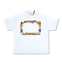 White western serape sunflower background frame Urban Heavy Tee - NancyCooperArtShop