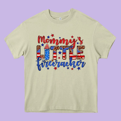 Mommy’s Little Firecracker Heavy Core Tee Designed By Jahusdesignshop