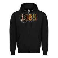 Black 1865 juneteenth Zipper Hoodie - NancyCooperArtShop