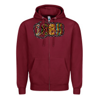 Burgundy 1865 juneteenth Zipper Hoodie - NancyCooperArtShop