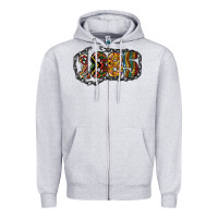 Heather Grey 1865 juneteenth Zipper Hoodie - NancyCooperArtShop