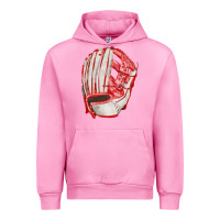 Fuchsia Pink Catchers Mitt Fa Element Urban Hoodie - FaDigitalArtStudio