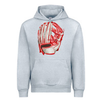 Heather Grey Catchers Mitt Fa Element Urban Hoodie - FaDigitalArtStudio