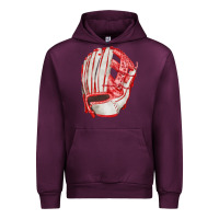Mauve Wine Catchers Mitt Fa Element Urban Hoodie - FaDigitalArtStudio