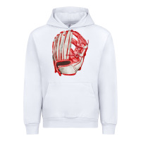 White Catchers Mitt Fa Element Urban Hoodie - FaDigitalArtStudio