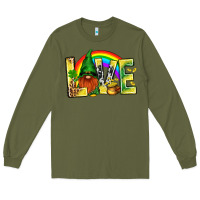 Army Green St. Patricks Love With Gnome Long Sleeve Tee - BundleAndBundleShop