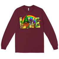 Burgundy St. Patricks Love With Gnome Long Sleeve Tee - BundleAndBundleShop