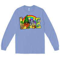 Colony Blue St. Patricks Love With Gnome Long Sleeve Tee - BundleAndBundleShop