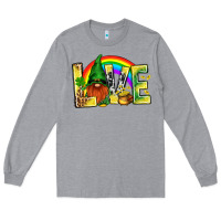 Heather Grey St. Patricks Love With Gnome Long Sleeve Tee - BundleAndBundleShop