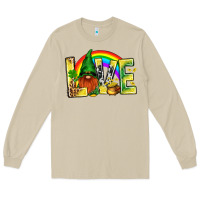 Mushroom St. Patricks Love With Gnome Long Sleeve Tee - BundleAndBundleShop