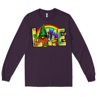 Plum St. Patricks Love With Gnome Long Sleeve Tee - BundleAndBundleShop