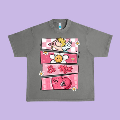 Trendy Valentines Day Retro Characters Urban Heavy Tee Designed By Maliassmallbusiness